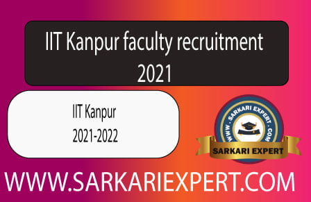 IIT Kanpur recruitment 2021